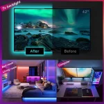 1-30M Led Strip Lights Bluetooth APP Control RGB LED Lights for TV USB 5V WIFI Led Tape for TV Backlight Room Party Decoration