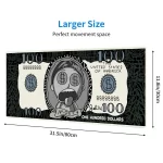 100 Dollar 31.5 X 11.8 Inch Keyboard Mouse Pad, 3D Gaming Mouse Pad, Gift Mouse Pad With Non-Slip Rubber Base