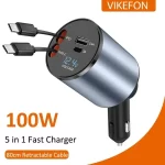 100W Super Fast USB C Car Charger 4 in 1 Car Charger 31.5