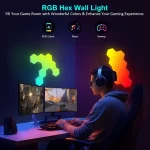 20/12/8/3 Pack Hexagon Lights Wall RGB Panel Smart APP Hexagonal Modular Gaming Light Music Sync Honeycomb Shape Hexagonl Light