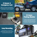 3 Channel Car DVR Three Way Dash Cam Inside Vehicle Camera DVRs Recorder FHD 1080P Video Mini Registrator Dashcam Camcorder