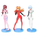 3Pcs/set  Neon Genesis EVANGELION Anime Figure Eva Ayanami Rei Asuka Langley Soryu Makinami PVC Action figure Toys Model Collec