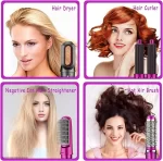 5 in 1 hair dryer Hair Curler Set Upgraded Negative ions Hair Dryer Hot Comb Brush Curling Iron Air wraps