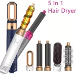 5 in 1 hair dryer Hair Curler Set Upgraded Negative ions Hair Dryer Hot Comb Brush Curling Iron Air wraps