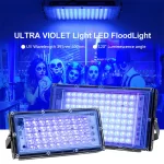 50W 100W LED UV Black Lights Stage Blacklight Ultraviolet Flood Effect Light for Halloween Xmas Dance DJ Disco Party Bar