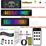 5V USB LED Matrix Pixel Panel Multilingual APP DIY Graffiti Scrolling Text Animation Display Car Remote Truck Devil’s Eye Lights