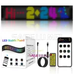 5V USB LED Matrix Pixel Panel Multilingual APP DIY Graffiti Scrolling Text Animation Display Car Remote Truck Devil’s Eye Lights