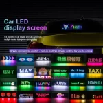 5V USB LED Matrix Pixel Panel Multilingual APP DIY Graffiti Scrolling Text Animation Display Car Remote Truck Devil’s Eye Lights