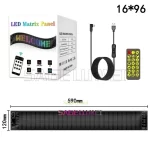 5V USB LED Matrix Pixel Panel Multilingual APP DIY Graffiti Scrolling Text Animation Display Car Remote Truck Devil’s Eye Lights