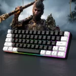 60% wired gaming keyboard, RGB backlight ultra compact mini keyboard, waterproof small compact 61 key keyboard for pc/Mac gamers