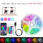 1-30M Led Strip Lights Bluetooth APP Control RGB LED Lights for TV USB 5V WIFI Led Tape for TV Backlight Room Party Decoration