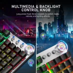 AULA F2088 Mechanical Gaming Keyboard Anti-ghosting 104 blue Switch blue Wired Mixed Backlit Keyborad for Game Laptop PC