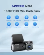 AZDOME M200 Dash Cam English Voice Control 2K Car DVR WiFi Camera for Vehicle Night Vision G-Sensor 24H Parking Monitor
