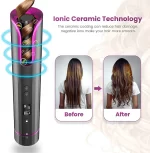 Automatic Hair Curler USB LCD Display Cordless Wireless Auto Ceramic Curling Iron Hair Waver  Waves Iron Curling Wand Air