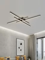 Black chandelier master bedroom lamps living room lamp led ceiling lamp Energy saving light creative guest bedroom strip lights