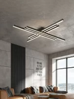Black chandelier master bedroom lamps living room lamp led ceiling lamp Energy saving light creative guest bedroom strip lights