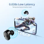 Bluetooth 5.3 Wireless Earbuds Touch Control AI ENC for Clear Calls,Customized EQ APP,Low Latency Game Mode,Long Playtime,type-c