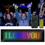 Car LED Matrix Pixel Panel Funny DIY RGB Lighting Graffiti Scrolling Text Board Windshield Advertising Screen APP Control