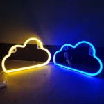 Cloud Neon Signs with Base,LED Atmosphere Light, Warm/RGB Wall Lamp for Halloween, Christmas, Birthday, Party, Home Decoration