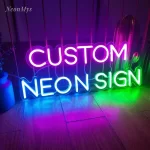 Custom Neon Sign Personalized Text Logo Names Customized LED Neon Signs Birthday Wedding Party Bar Coffee Wall Light Decoration