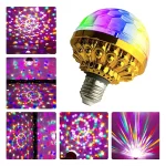 E27 Mini Rotating Magic Ball Light Rgb Projection Lamp Party Dj Disco Ball Light For Home Party Ktv Bar Stage Wedding Lighting