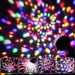 E27 Mini Rotating Magic Ball Light Rgb Projection Lamp Party Dj Disco Ball Light For Home Party Ktv Bar Stage Wedding Lighting