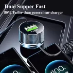 EDEBA USB Car Charger with Cable Super Fast Charge for iPhone 14 Pro Max 13 12 11 Samsung Huawei OPPO VIVO 12V Vehicle Adapter