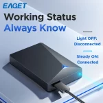 Eaget Portable External Hard Drive 1TB 5TB HDD 2.5 inch 5Gbps External Hard Disk Memory Compatible for PC Mac Desktop MacBook