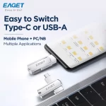 Eaget USB 3.2 OTG Type C Pen Drive 2 in 1 USB Flash Drive 32GB 64GB 128GB 256GB 512GB Customized Metal Pendrive For Macbook PC