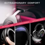 FIFINE Gaming Headpset with Dynamic RGB/MIC/In-line control,Ultra-Soft Memory Foam Ear Pads,for PC PS4 PS5 Xbox Laptops -H3