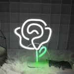 Flower Neon Sign,Rose Neon light,Led Signs for Bedroom,Table light,Mini Desk Lamp,USB Power Night Lights,Home Decor,Mother’s day