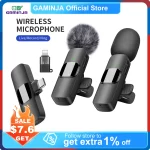 GAMINJA K9 Wireless Lavalier Microphone For Android iPhone Portable Audio Video Recording Interviews Plug&Play Noise Reduction