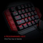 Gaming Keyboard Single Hand Usb Wired 35key Ergonomics One Handedly RGB Backlight Mini Keyboard for Laptop Desktop PC Smartphone