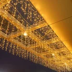 Garland Street Wedding Decoration Garden Christma Decor Outdoor LED 4×0.6m Holiday Light for Patio Fairy String Curtain Light