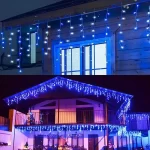 Garland Street Wedding Decoration Garden Christma Decor Outdoor LED 4×0.6m Holiday Light for Patio Fairy String Curtain Light