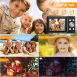 HD 1080P 2.4 inch digital Camera Rechargeable Cameras with 16x Zoom Compact Camera 44MP Cameras for kids Beginner Camera