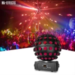 HI Moving Head Disco Ball Light Rotosphere LED Ball Beam RGBWAUV Centerpiece Light Party Rotating Strobe for Nightclub Bar DJ