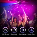 HI Moving Head Disco Ball Light Rotosphere LED Ball Beam RGBWAUV Centerpiece Light Party Rotating Strobe for Nightclub Bar DJ