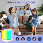 K52 wireless Bluetooth speaker portable multifunction with 2 microphone RGB music player karaoke machine for Kids Xmas gifts