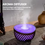 KINSCOTER Portable Mini Aroma Diffuser USB Air Humidifier Essential Oil Night Light Cold Mist Maker Sprayer for Home Gift