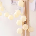 LED Cotton Balls String Lights Battery or USB Powered Fairy Garland Lighting Strings Christmas Holiday Wedding Party Decoration