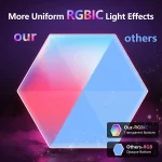 LED Hexagonal Quantum Lamp Smart Wall Panel Light RGBIC RGB Dream Color WIFI APP Voice Control Music Sync Work With Alexa Google