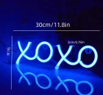 LED Neon Sign For Wedding Decoration XOXO Love Neon Strip Lights Garden Home Bedroom Wall Decor Neon Party Sign Gift Night Light