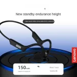 Lenovo X4 Bone Conduction Bluetooth Headphone Sports Earphone Waterproof Wireless Headset with Mic Ear Hook TWS Bass Hifi Stereo