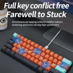 MUCAI MKA610 USB Mini Mechanical Gaming Wired Keyboard Red Switch 61 Key Gamer for Computer PC Laptop Detachable Cable