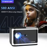 Magcubic 580ANSI Projector Android 11 4K 1080P Wifi6 Voice Control Allwinner H713 Electronic Focus BT5.0 Home Cinema HY350 Pro