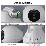 Mini Stage Light E27 Lamp Head DJ Disco Lighting Projector Light  Party Club Home Decoration Rotating Voice Controlled Lights