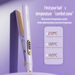 Negative Ion Essential Oil Hair Care Curler Hair Straightener 2-In-1, 10s Fast Heating And Long-lasting Styling Hair Appliance