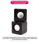 New Computer Audio Mini Notebook Desktop Portable Desktop Speaker Multimedia USB Wired Small Speaker