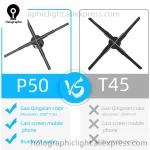 Newest P42-P50 3D Fan Hologram Projector Wifi Led 3D Display Advertising logo Light Remote Advertise Display Light Logo Lamp